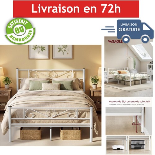 Cadre lit métal 160x200 - lit,