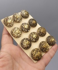 Lot Boutons Anciens Verre Noir