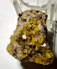 FLUORINE/FLUORITE QUARTZ  - FILON JAUNE - VALZERGUES - AVEYRON 