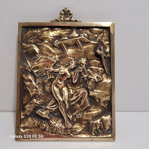 Plaque cadre bronze bacchus - bronze,