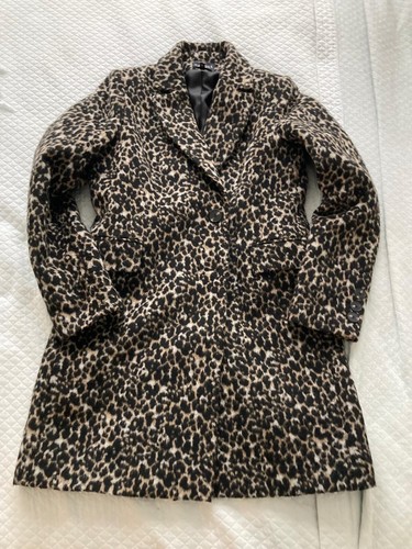 Manteau laine léopard caroll - manteau,