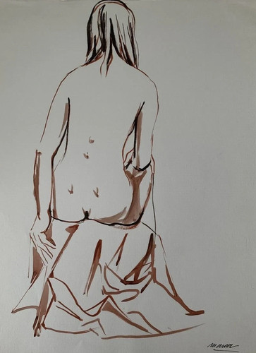 Très beau dessin masculin - dessin, nu