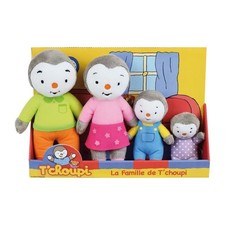Coffret famille 4 Peluches - T'Choupi - JEMINI - +/- 19 cm