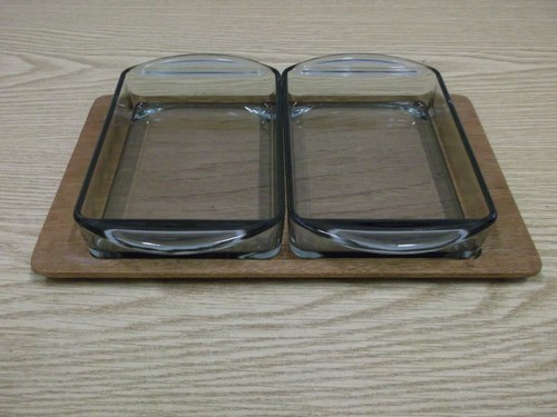 Bols verre sur plateau - 2, en