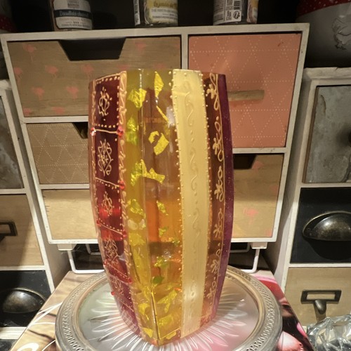 Vase verre multicolore - en,