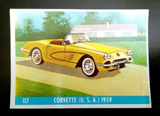 1959 Chevrolet Corvette C1 ROOKIE Card #117 1961 Vintage RARE +++