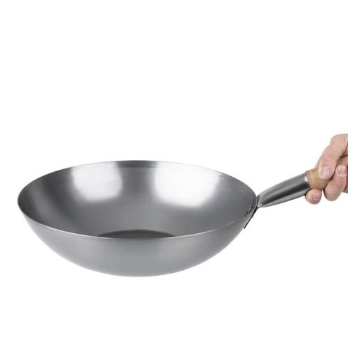 Wok acier doux 356 - acier, (Ø)356