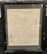 Multicolor Rectangular Shaped Framed President Abraham Lincoln Copy Letter