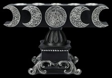 Porte-Bougie 5-fach - Dreifach-Mond - Wicca Magique Déco Autel Chandelier