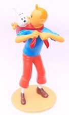 Très belle figurine en résine et bois le TINTIN et MILOU   h: 52 cm 