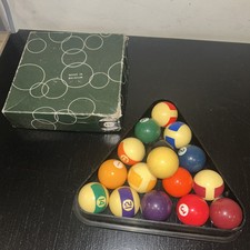 LBC A9 ARAMITH 1 1/2 BELGIUM SMALL POOL BALL SET + TRIANGLE