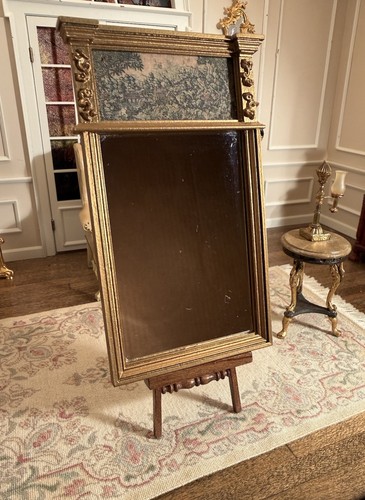 French trumeau mirror pastoral - french,