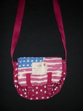 IKKS Sac Besace en Toile Imprimée Drapeau USA Effet Vieilli Fille 16 X 23 cm