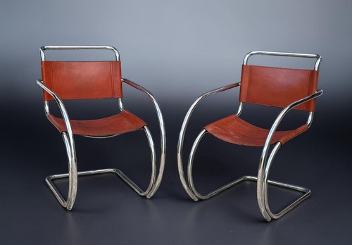 Paire fauteuils cuir et - fauteuils,