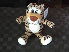 Kids Toy Game - Beige and Black Tiger Plush - Doho Brand