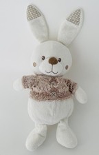 6230🌟24cm Doudou Peluche lapin blanc Écru marron Beige SIMBA TOYS NICOTOY