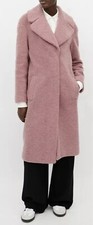 ALC Pink Mauve Teddy Caron Shearling Coat Faux Fur Peacoat Long XS
