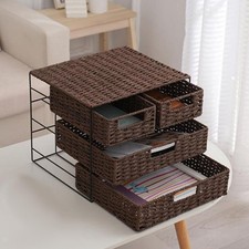 Boîte de rangement tissée à