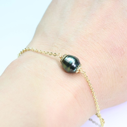 Bracelet perle noire de - en,