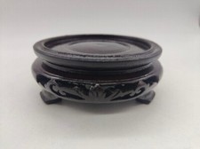 05 ) RAVISSANT SOCLE EN BOIS POUR VASE EN PORCELAINE DE CHINE OU FIGURINE