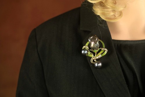 Broche pendentif art nouveau - broche,