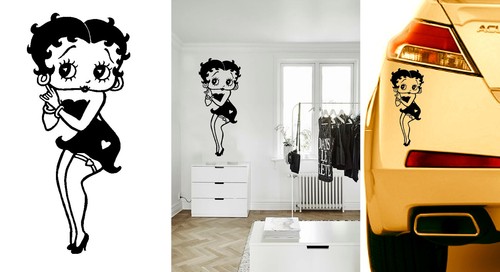 Autocollant vinyle betty boop - autocollant,