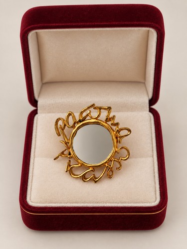 Broche miroir vintage paloma - broche,
