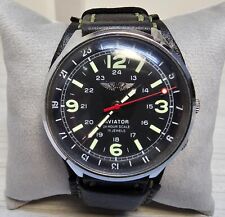 Rare Vintage Raketa Watch Mechanical Aviator Wrist Russian Soviet Military USSR