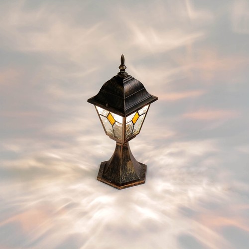 Lanterne chemin verre et - lanterne, de