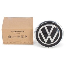 Cache Moyeu Noir Chrome VAG