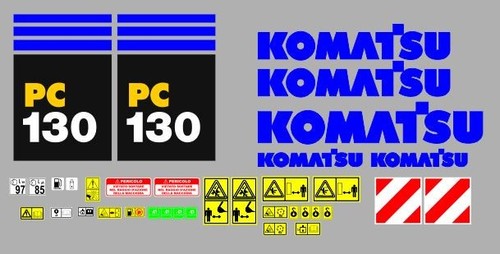Komatsu 130 autocollants - pc,