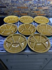 Lot 8 assiettes Gien marron