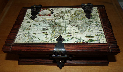 Coffret bois décor - coffret,
