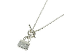 Collier amulette Hermès Constance SV925 bijoux pendentif en argent sterling