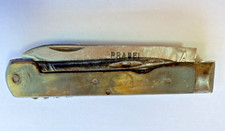 PRADEL 4 piece knife - fisherman spinner - advertising CALTEX? - vintage knife