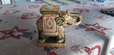 China Enameled Ceramic Plant Holder Elephant Statuette