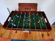Restoration Hardware Portable Foosball Table Top Foldable Vintage Complete W/Box
