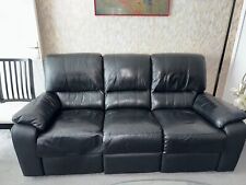 canapé en cuir 3 places relax manuel 