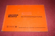 Operating Instructions Manual Opel Ascona B/Manta B 12N-19E Very Good