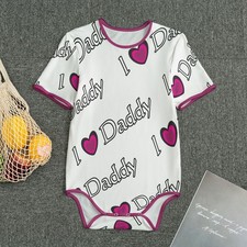 I Love Daddy Men Bodysuit Snap