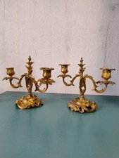 Paire de chandeliers bronze de