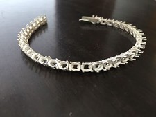 Argent Sterling Bracelet Pierre Taille 4 X 5 MM Ovale Semi Montage Réglage Femme