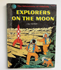 Hergé The Adventures Tintin Explorers on The Moon 1st US Golden Press