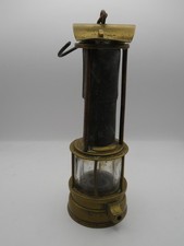 Rare Vintage WH Hall Birmingham - Clanny Style Miners Lamp - Brass & Steel