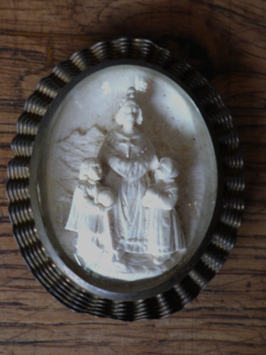 Ancien cadre ovale verre - ancien,