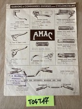 AMAC catalogue liste poignée levier guidon moto vélomoteur ancien