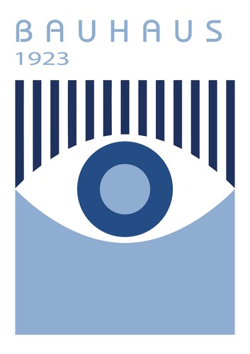Affiche poster bauhaus oeil - -,