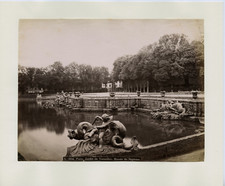 France, Paris, Garden of Versailles, Vintage Neptune Basin albumen print, Fr