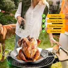 Brochette verticale en acier inoxydable pour rôtissoire gyroscope donneur et po