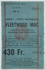 1980 Fleetwood MAC Unused Concert Ticket Forest Vorst National Brussels TUSK